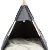 Trixie Tipi Filt koiran tiipii 70 × 70 × 70 cm, tummanharmaa| Koiranpedit