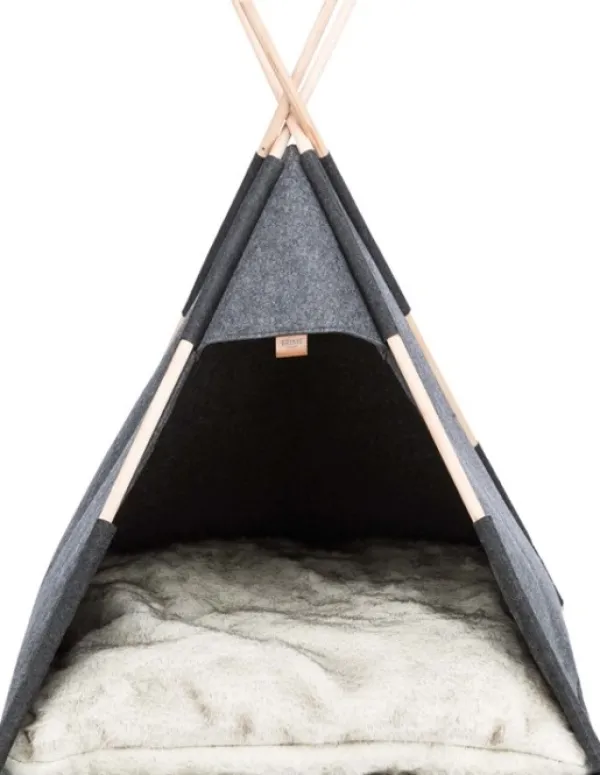 Trixie Tipi Filt koiran tiipii 70 × 70 × 70 cm, tummanharmaa| Koiranpedit