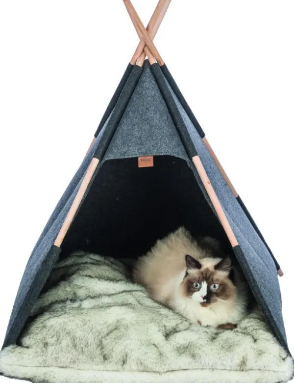 Trixie Tipi Filt koiran tiipii 70 × 70 × 70 cm, tummanharmaa| Koiranpedit