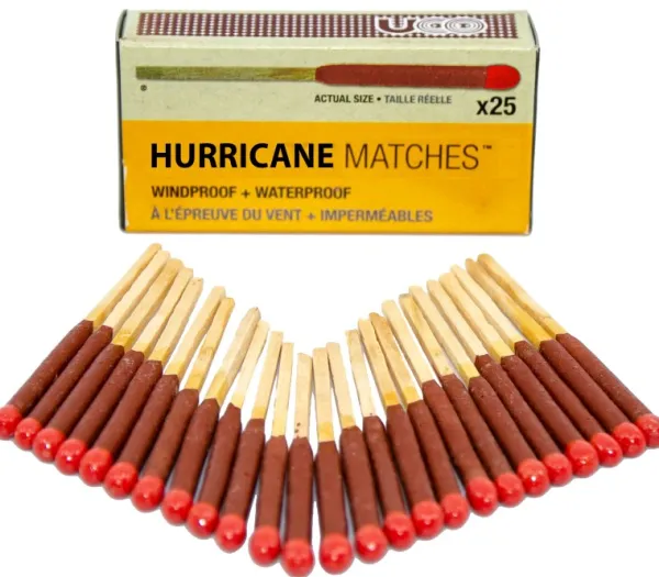 UCO Hurricane Matches tulitikut, täyttöpakkaus| Tulentekovälineet