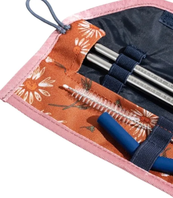 United by Blue The Straw Kit kestopillit säilytyslaukulla, oranssi| Astiat Ja Ruokailuvälineet