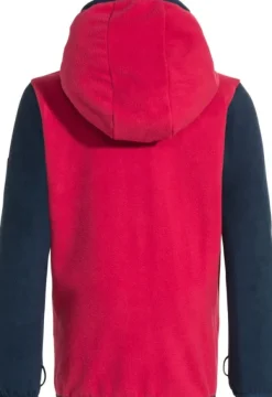 Vaude Lasten Paidat, Hupparit Ja Fleecet^Kids Pulex Hooded Jacket lasten fleecetakki, punainen/tummanharmaa