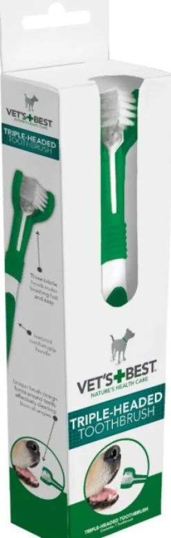 Vetu0027s Best Hampaidenhoito^Vet's Best Triple-Headed Toothbrush