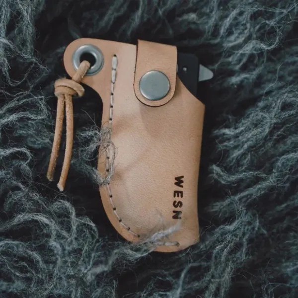 WESN Kotelot Ja Tarvikkeet^Microblade Leather Sheath tuppi, musta