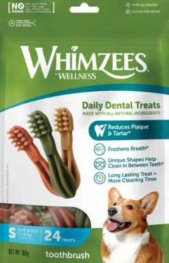 Whimzees Toothbrush Star S hammashoitoherkku, 24 kpl| Makupalat