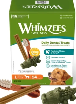 Whimzees Makupalat^Variety L hammashoitoherkut säästöpakkaus, 14 kpl