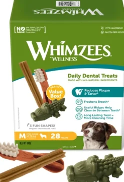 Whimzees Variety M hammashoitoherkut säästöpakkaus, 28 kpl| Makupalat