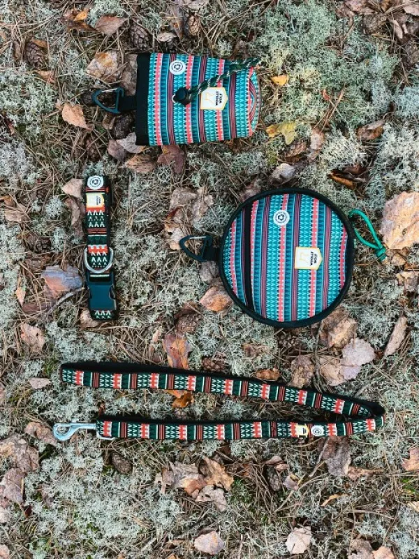 Woolly Wolf Collar koiran kaulapanta, 25 - 35 cm, Woodland| Kaulapannat