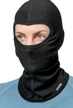 Woolpower Balaclava LITE, unisex, musta| Päähineet, huivit ja kaulurit/Balaclavat Ja Kasvomaskit