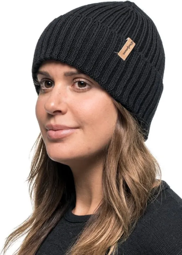 Woolpower Beanie Rib Black| Päähineet, huivit ja kaulurit/Pipot Ja Lakit