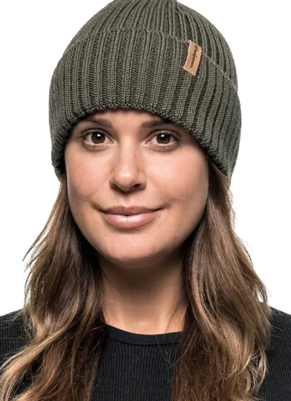 Woolpower Metsästysasusteet/Metsästyspipot^Beanie Rib Pine green