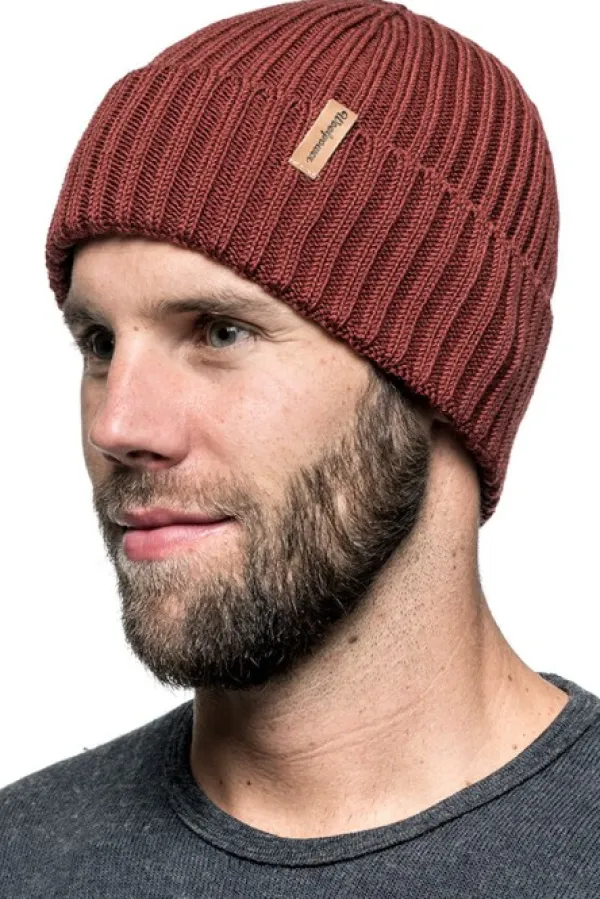 Woolpower Metsästysasusteet/Metsästyspipot^Beanie Rib Rust red