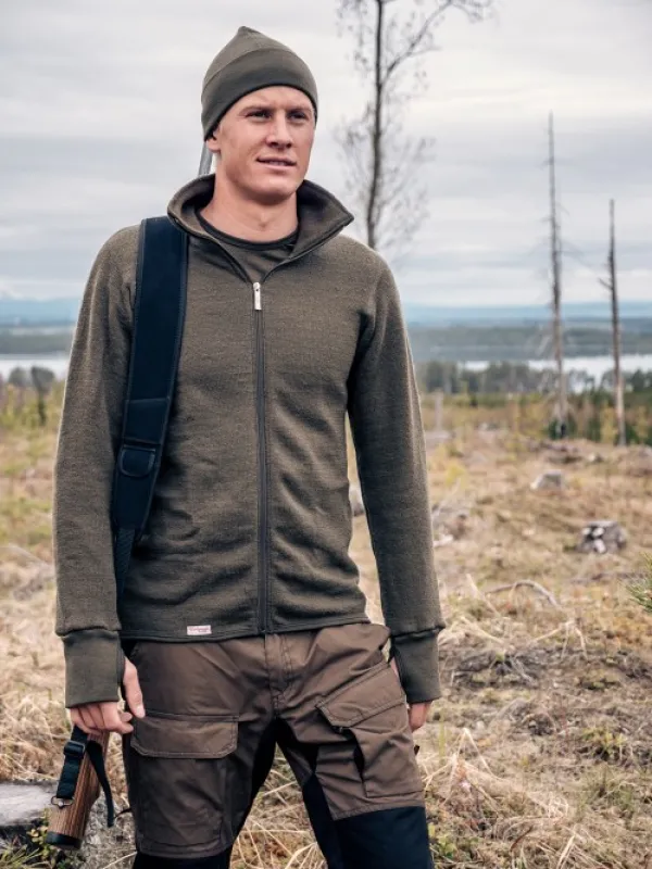 Woolpower Full Zip Jacket 400 Unisex Pine Green| Metsästysliivit/Fleeceliivit