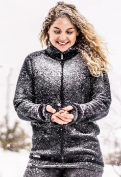 Woolpower Full Zip Jacket 400 Unisex Black| Metsästysliivit/Fleeceliivit