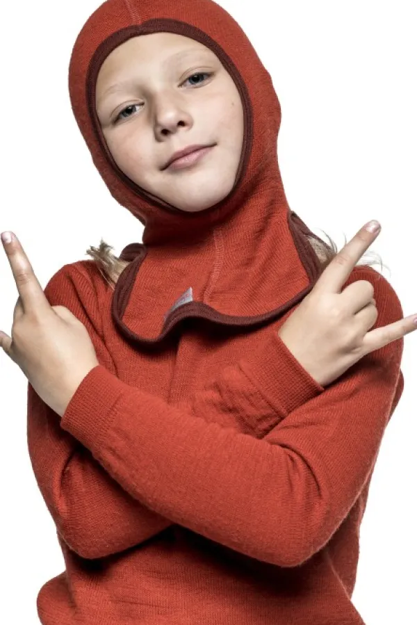 Woolpower Kids Balaclava 200 lasten kypärämyssy, punainen| Lasten Alusasut Ja Kerrastot