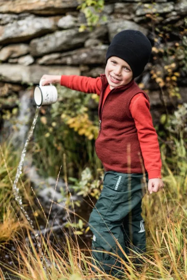 Woolpower Kids Crewneck 200 lasten kerrastopaita, punainen| Lasten Alusasut Ja Kerrastot