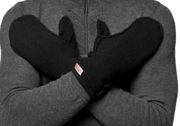 Woolpower Mittens Thin 400 Black| Käsineet/Aluskäsineet
