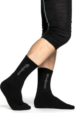 Woolpower Socks Logo 400 Unisex Black| Sukat