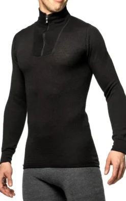 Woolpower Zip Turtleneck 200 Unisex Black| Metsästysliivit/Fleeceliivit
