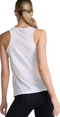 2XU Hihattomat Paidat^Aero Singlet naisten heijastava toppi, valkoinen